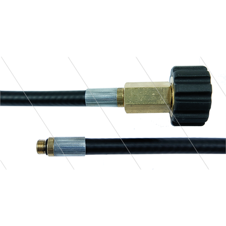 NW6 Rohrreinigungsschlauch - 15m - 300 Bar - ohne Düse - max 100°C - 1/8" AG x M22x1,5 HV