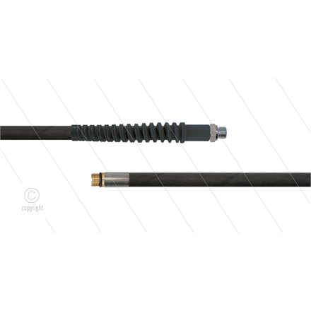 NW6 Rohrreinigungsschlauch - 30m - 300 Bar - ohne Düse - 1/4" AGR SW19 mit SKS x 1/4" AGR