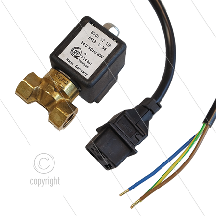 Ölmagnetventil - Rapa - BV01L2 - M13 - 2 x 1/8" IG - 24V AC - 8W - 0 t/m 24 Bar