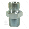 oppelnippel - Stahl - 1/2" AG BSP x 1/2" AG NPT