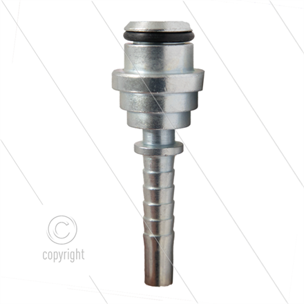 Pressnippel - Stahl - DN06 (1/4") flach - mit O-Ring passend für M22x1,5 Überwurfmutter