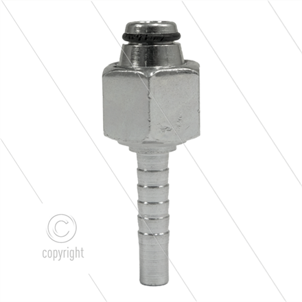 Pressnippel - Stahl - DN06 (1/4") - M18x1,5 (12L) DKOL - mit O-Ring - SW22