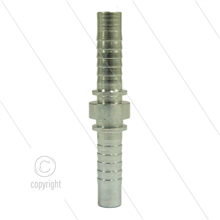 Pressnippel - Stahl - DN06 (1/4") - Schlauchverbinder - 2 x DN06