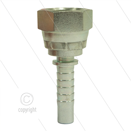 Pressnippel - Stahl - DN08 (5/16") - 1/4" DKR - SW19