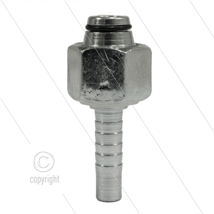 Pressnippel - Stahl - DN08 (5/16") - M18x1,5 (6L) DKOL - mit O-Ring - SW22