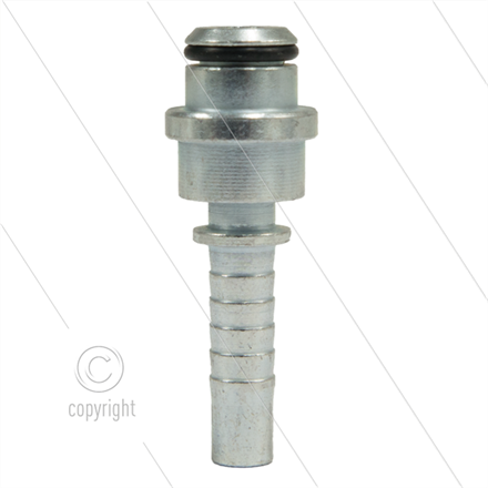 Pressnippel - Stahl - DN08 (516") flach - mit O-Ring passend für M22x1,5 Überwurfmutter