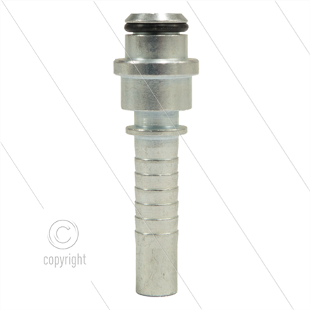 Pressnippel - Stahl - DN10 (3/8") flach - mit O-Ring passend für M22x1,5 Überwurfmutter