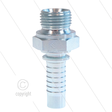 Pressnippel - Stahl - DN12 (1/2") - 1/2" AGR - SW27