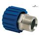 Quickverschraubung, blau, MS/vernickelt QVS-07 M22x1,5-F M21x1,5-M