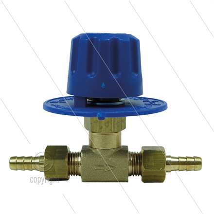RD5 Chemieventil mit Skala - 28 Bar - 10 l/min - max.40°C - 2 x 1/4" AG / 2 x 7mm Schlauch