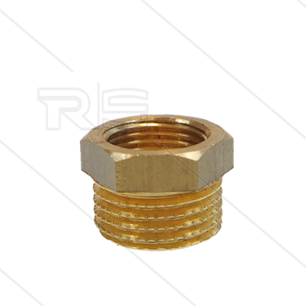 Reduziernippel - Messing - 1/2" AG x 1/4" IG