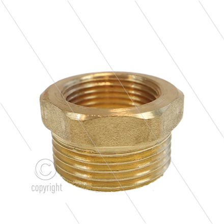 Reduziernippel - Messing - 1" AG x 3/4" IG