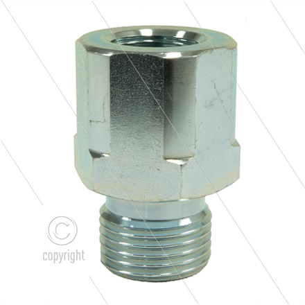 Reduziernippel - Stahl - 1/4" AG (60° conus) x 3/8" IG - BSP