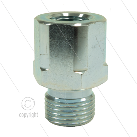 Reduziernippel - Stahl - 3/8" AG (60° conus) x 1/8" IG - BSP