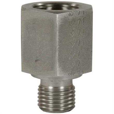 Reduzierung 1/2"AG : 1"IG Edelstahl 400 bar Länge: 49 mm, Max. 150 °C