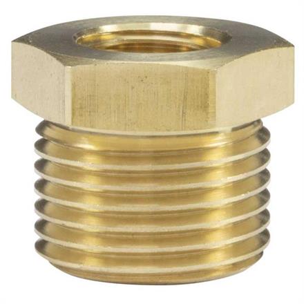 Reduzierung 1/4"IG : 1/2"AG Messing 400 bar 150 °C Länge: 20 mm