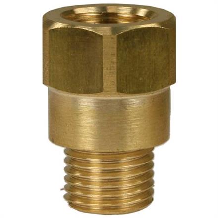 Reduzierung 3/8"AG : 3/8"IG Messing 250 bar lang Länge: 40 mm, Max. 150 °C