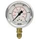 Restposten Manometer 63 mm 0-100 bar 1/4"AG Edelstahl WIKA Anschluß unten