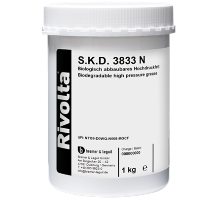 Rivolta S.K.D. 3833 N 1 kg Dose Biologisch abbaubares Hochdruckfett