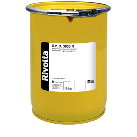 Rivolta S.K.D. 3833 N 10 kg Hobbock Biologisch abbaubares Hochdruckfett