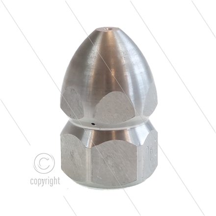 Rohrreinigungsdüse - 0.060 - 3x nach hinten - Edelstahl - SW22 - 3/8" IG
