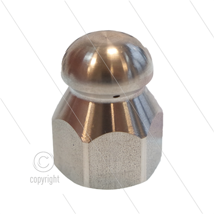 Rohrreinigungsdüse - 0.070 - 3x nach hinten - Edelstahl - 1/4" IG