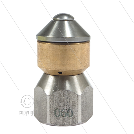 rotierende Kanaldüse - 0.060 - 3x nach hinten - Ø19mm - 1/4" IG