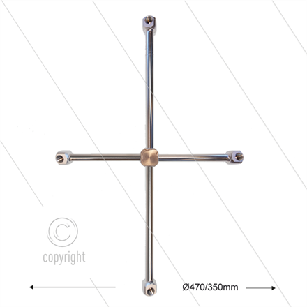 Rotorarm - TKA-4W4 - Ø470/350mm - 275 Bar - 3/8" IG - Düsen 4 x 1/4" IG
