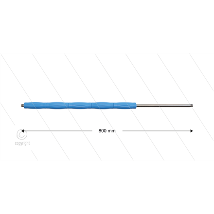 RP002 Lanze - L=800mm - gerade - VA - blau - Isolierung L=485mm - 500 Bar - max 80°C