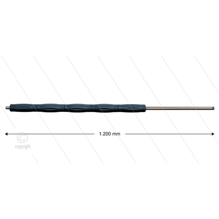 RP007 Strahlrohr - L=1200mm - Stahl - umspritzter Isolierung