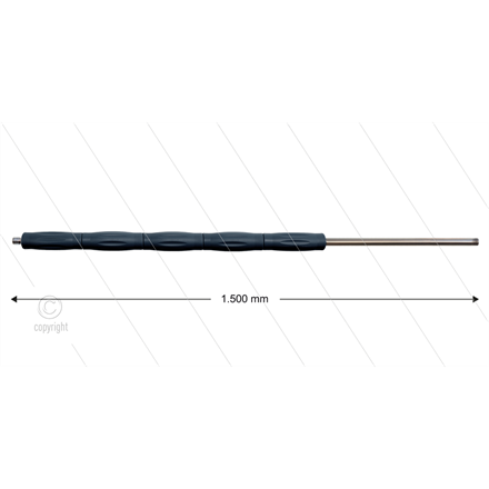 RP007 Strahlrohr - L=1500mm - Stahl - umspritzter Isolierung