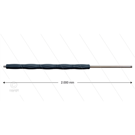 RP007 Strahlrohr - L=2000mm - Stahl - umspritzter Isolierung