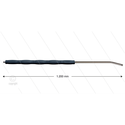 RP10 Lanze - L=1200mm - gebogen - Edelstahl - Isolierung L=495mm - 400 Bar - max 80°C