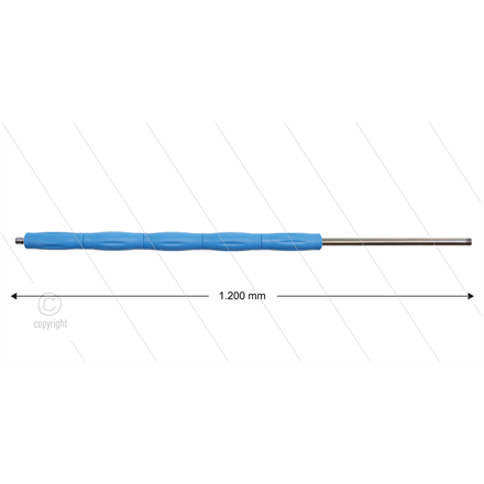 RP10 Lanze - L=1200mm - gerade - Edelstahl - blau - Isolierung L=495mm - 400 Bar - max 80°