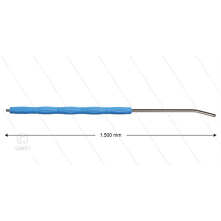 RP10 Lanze - L=1500mm - gebogen - Edelstahl - blau - Isolier