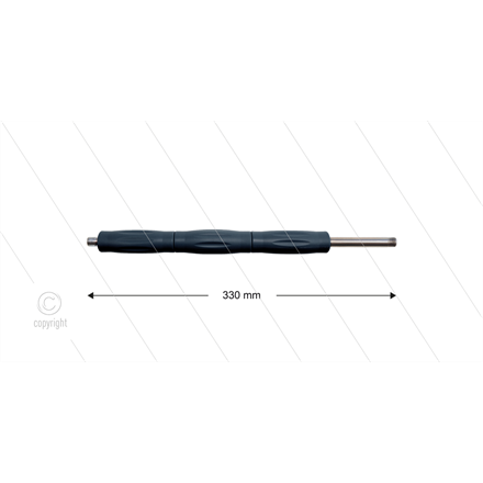 RP10 Lanze - L=330mm - gerade - Edelstahl - Isolierung L=295mm - 400 Bar