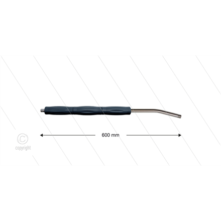 RP10 Lanze - L=600mm - gebogen - Edelstahl - Isolierung L=295mm - 400 Bar - max 80°C - 2 x