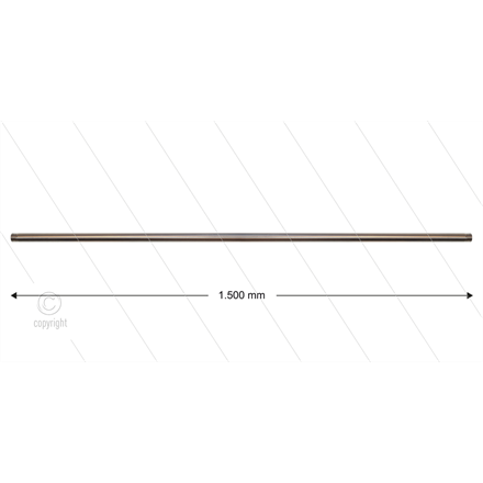 RP201 Strahlrohr - L=1500mm - gerade - Edelstahl - 400 Bar - max 150°C - 2 x 1/4" AG