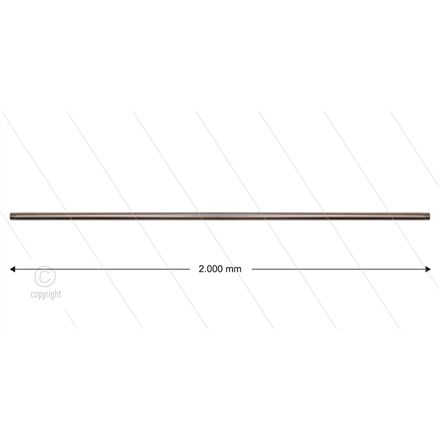 RP201 Strahlrohr - L=2000mm - gerade - Edelstahl - 400 Bar - max 150°C - 2 x 1/4" AG