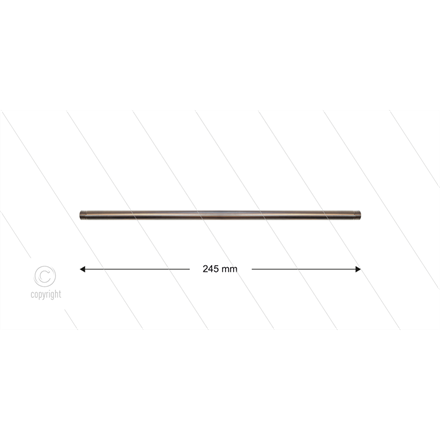 RP201 Strahlrohr - L=245mm - gerade - Edelstahl - 400 Bar - max 150°C - 2 x 1/4" AG