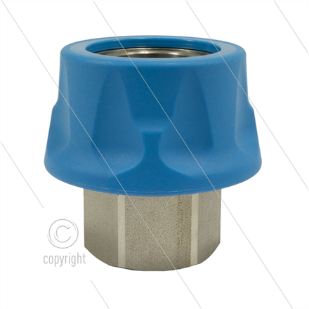 RP3100 - Kupplung - Edelstahl mit Kunststoffring - 250 Bar - max 150°C - 1/2" IG