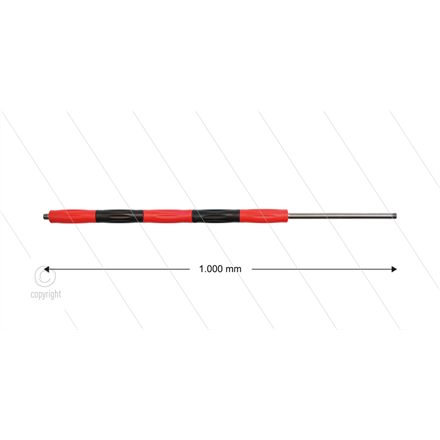 RP50 Lanze - L=1000mm - gerade - VA - Isolierung rot/schwarz L=495mm - 500 Bar - max 80°C