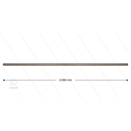 RP501 Edelstahl Lanze ohne Isolierung - 2000mm gerade - 500 bar