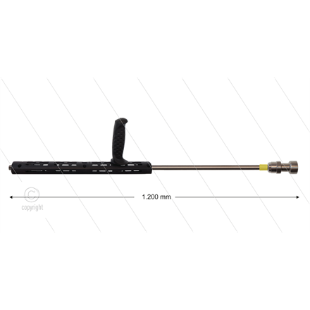RP72 Schaumlanze - L=120cm - Düse 2,3 - 1/4" AG - gelbe Markierung - (< 20 l/min)