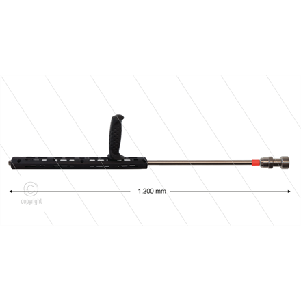 RP72 Schaumlanze - L=120cm - Düse 3,2 - 1/4" AG - roten Markierung - (> 26 l/min)