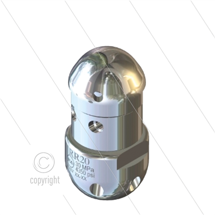 RR-TS20 - rotierende Kanalreinigungsdüse - 0.200 - 6 x 0,75mm + 2 x 0,75mm + 2 x 1,00mm