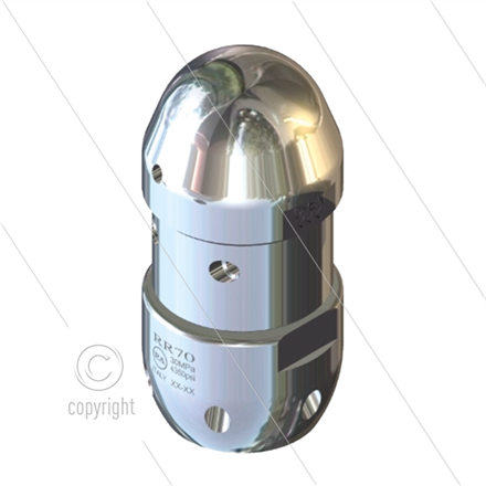 RR-TS70 - rotierende Kanalreinigungsdüse - 0.700 - 6 x 1,80m