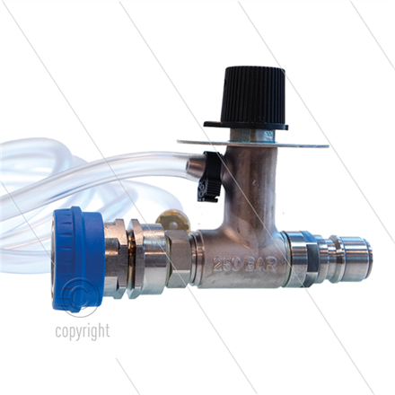 Schauminjektor KEW - Edelstahl - max 250 Bar - 15 l/min - 2m schlauch mit filter - für agg