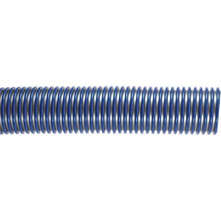 Schlauch 38 mm silber/blau Meterware Max. 30 Meter  Max. Rollenlänge 30 M.