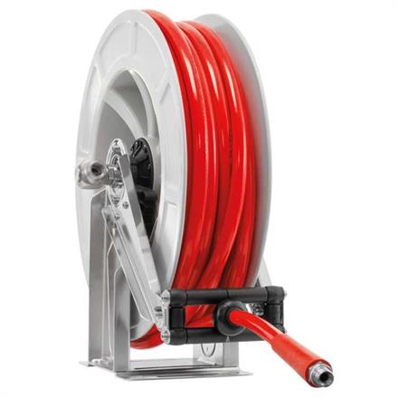 Schlauchaufroller 24 M. 1/2"IG:1/2"AG ABS-grau PUReClean365+® NW12 rot 65 bar